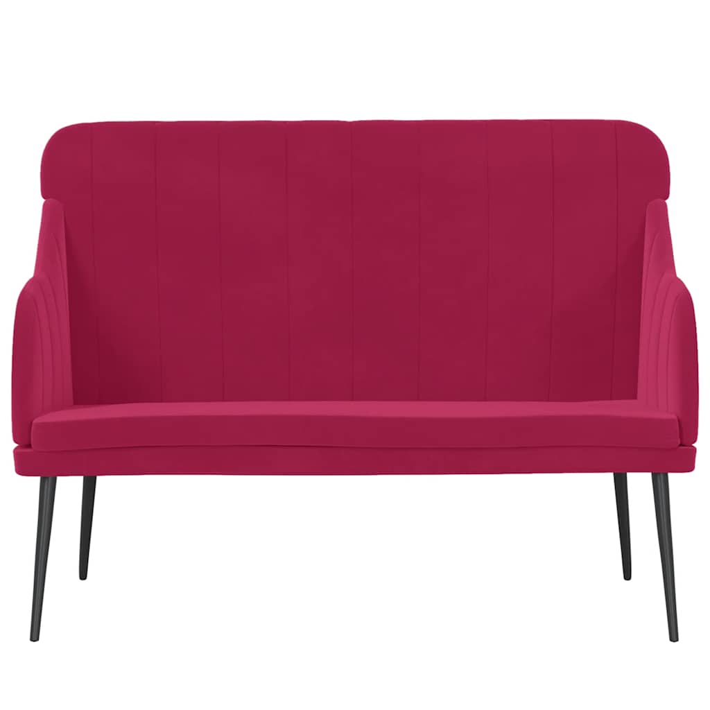 Bench Wine Red 110x76x80 cm Velvet
