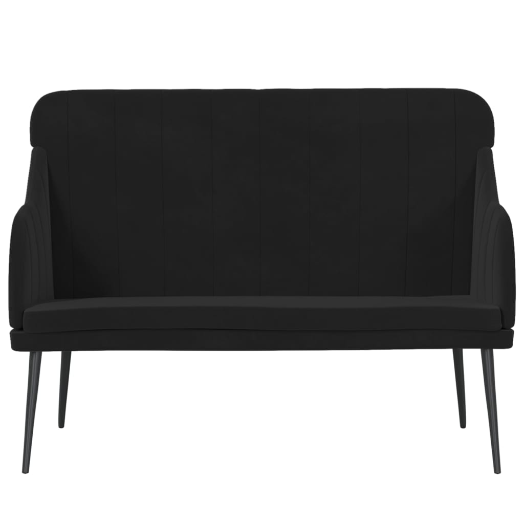 Bench Black 43.3"x29.9"x31.5" Velvet