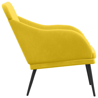 Bench Yellow 110x76x80 cm Velvet