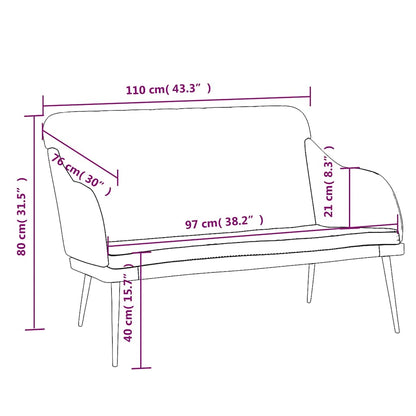 Bench Cream 110x76x80 cm Velvet