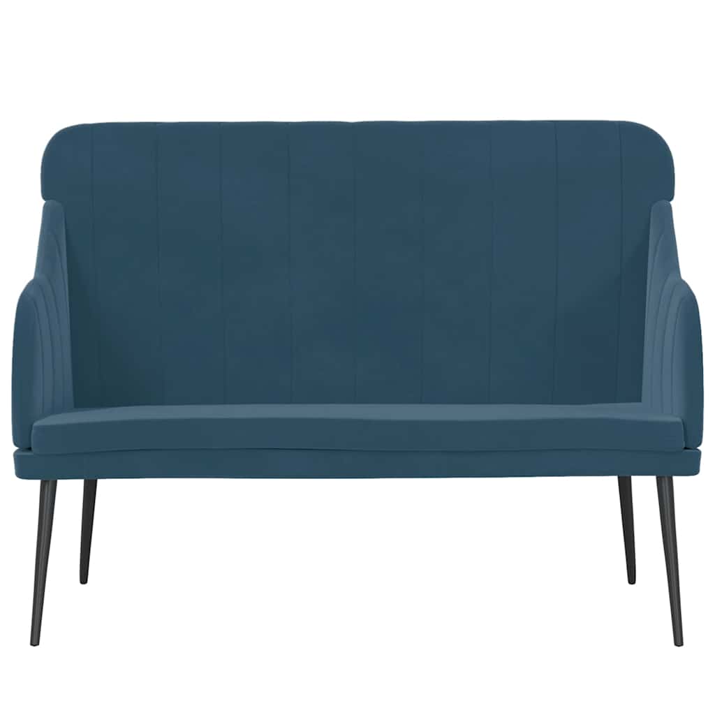 Bench Blue 110x76x80 cm Velvet