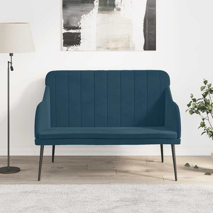 Bench Blue 110x76x80 cm Velvet