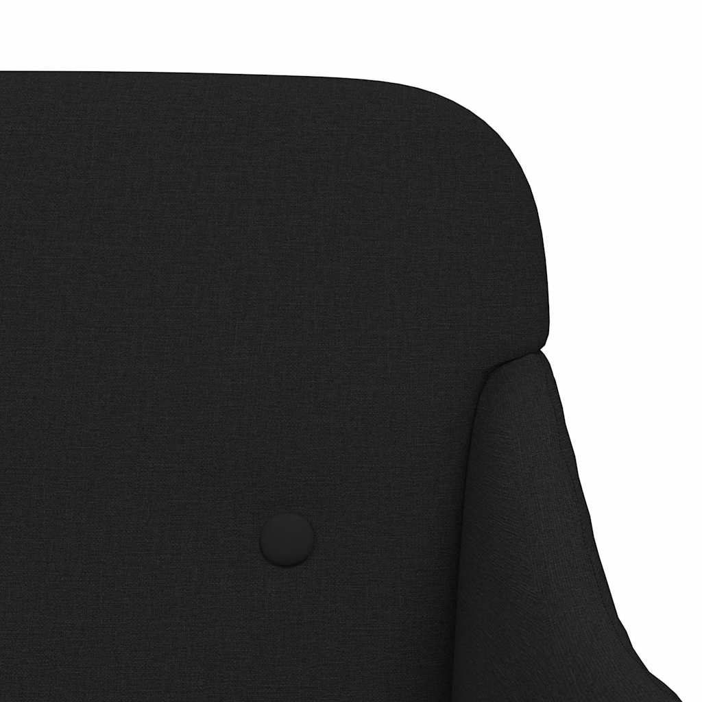 Bench Black 110x76x80 cm Fabric