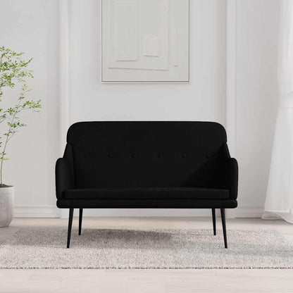 Bench Black 110x76x80 cm Fabric