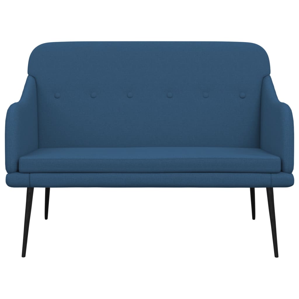 Bench Blue 110x76x80 cm Fabric