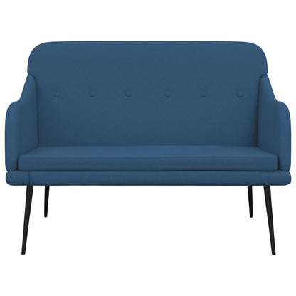 Bench Blue 110x76x80 cm Fabric