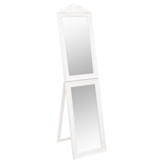 Free-standing Mirror | White | Glass | Full-length | Foldable