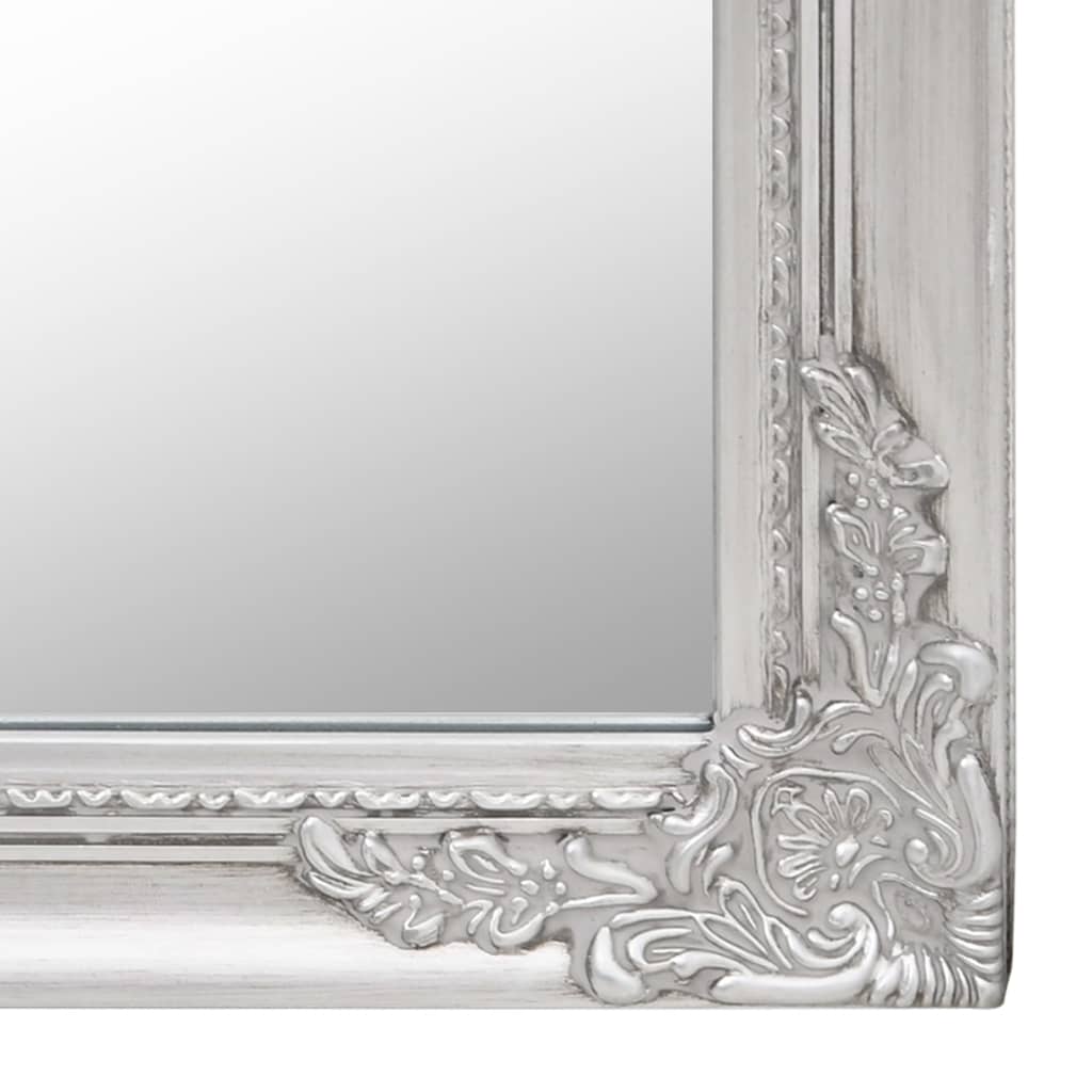 Free-Standing Mirror Silver 45x180 cm