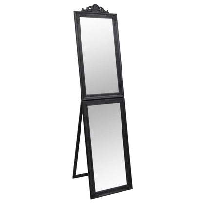 Free-Standing Mirror Black 45x180 cm