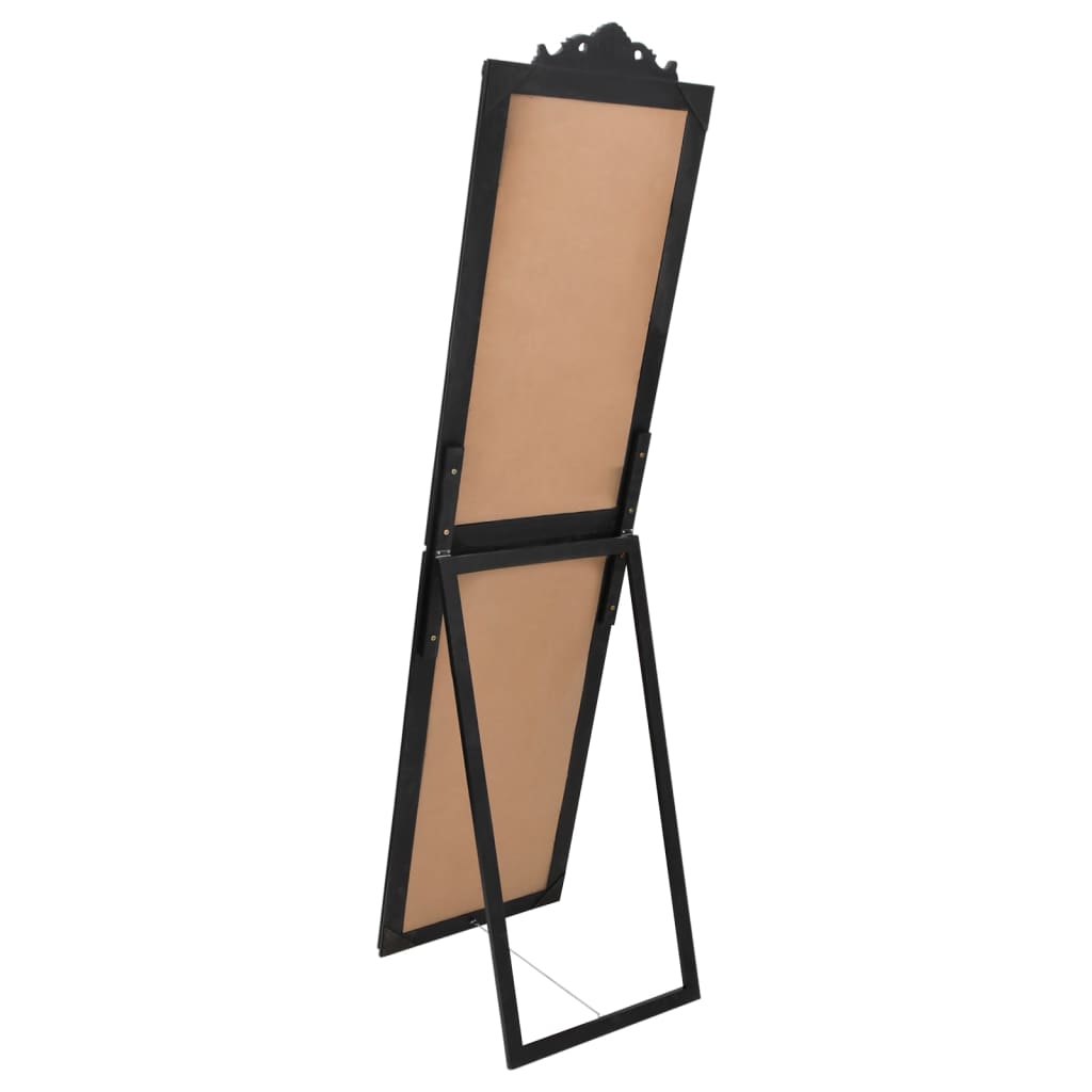 Free-Standing Mirror Black 45x180 cm