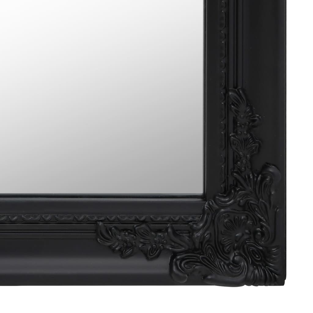 Free-Standing Mirror Black 45x180 cm