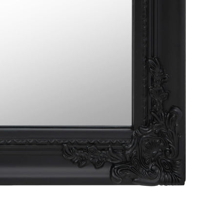 Free-Standing Mirror Black 45x180 cm