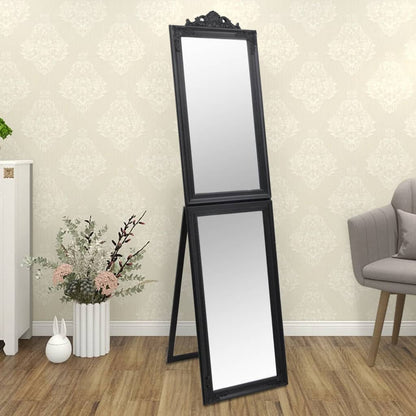 Free-Standing Mirror Black 45x180 cm