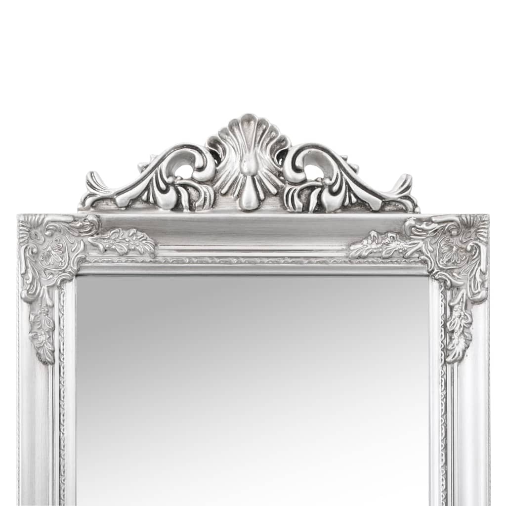 Free-Standing Mirror Silver 50x200 cm