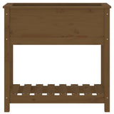 Planter with Shelf Honey Brown 82.5x34.5x81 cm Solid Wood Pine