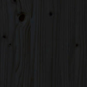 Planter with Shelf Black 54x54x81 cm Solid Wood Pine
