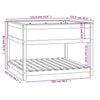 Planter with Shelf Honey Brown 111.5x111.5x81 cm Solid Wood Pine