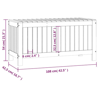 Garden Storage Box 108x42.5x54 cm Solid Wood Pine