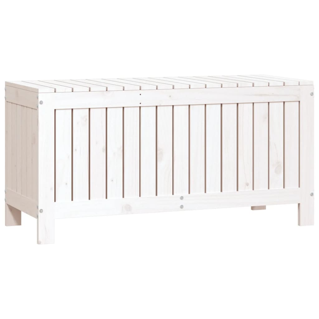 Garden Storage Box White 108x42.5x54 cm Solid Wood Pine