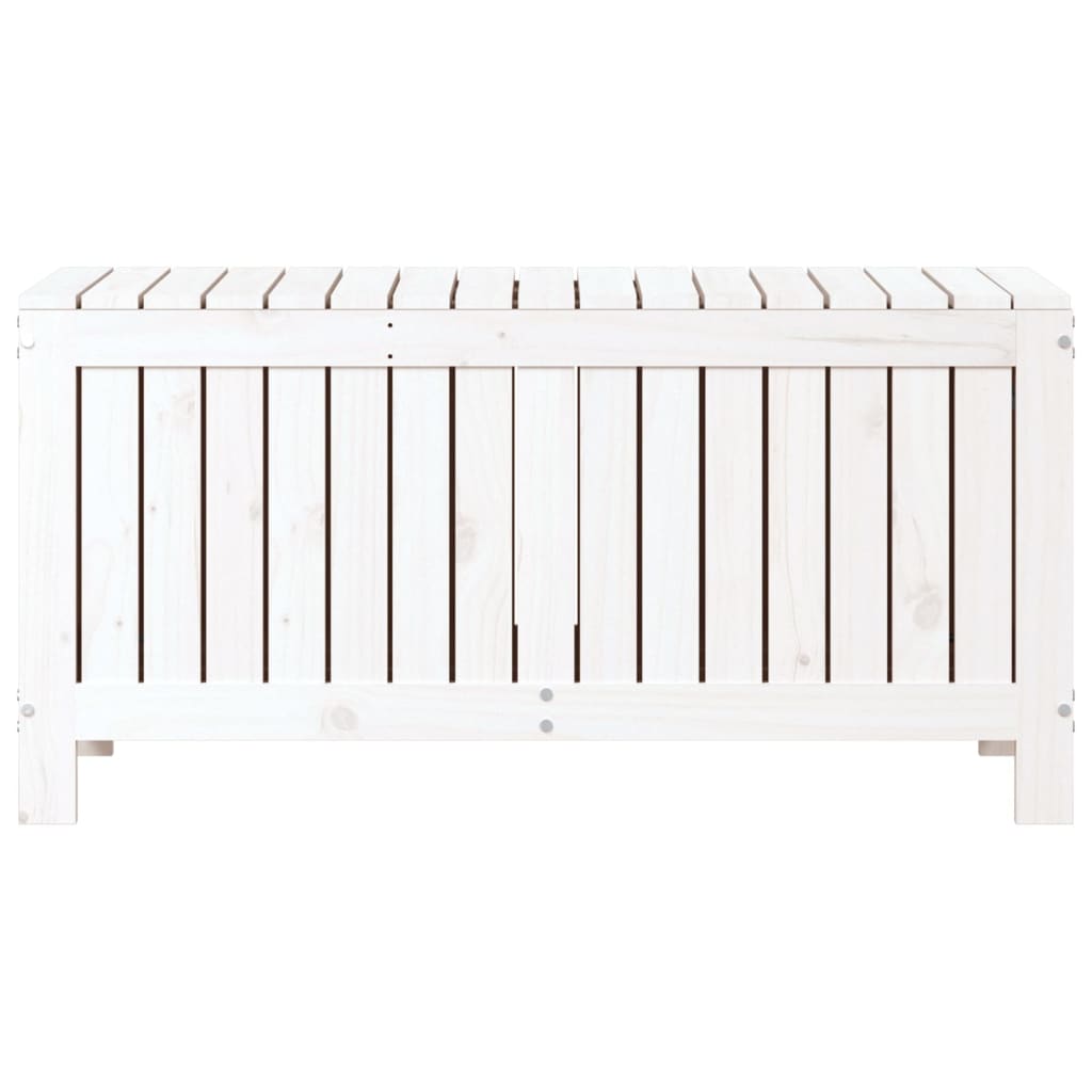 Garden Storage Box White 108x42.5x54 cm Solid Wood Pine