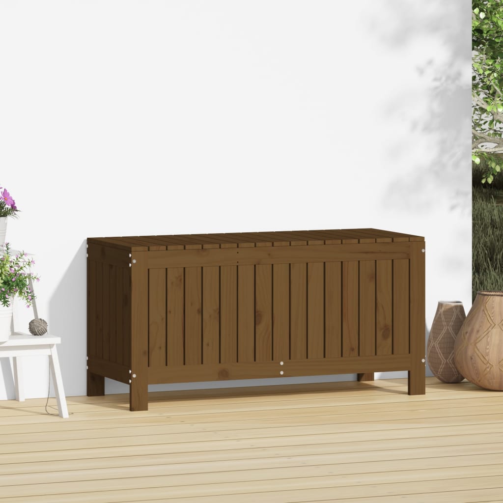 Garden Storage Box Honey Brown 108x42.5x54 cm Solid Wood Pine