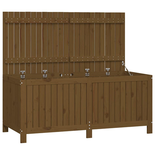 Garden Storage Box Honey Brown 134x68x64 cm Solid Wood Pine