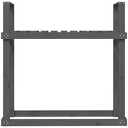 Firewood Rack Grey 110x35x108.5 cm Solid Wood Pine