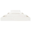 Planter White 80x80x27 cm Solid Wood Pine