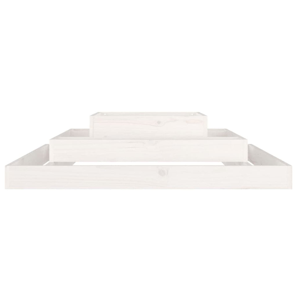 Planter White 110x110x27 cm Solid Wood Pine