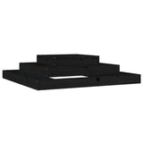 Planter Black 110x110x27 cm Solid Wood Pine