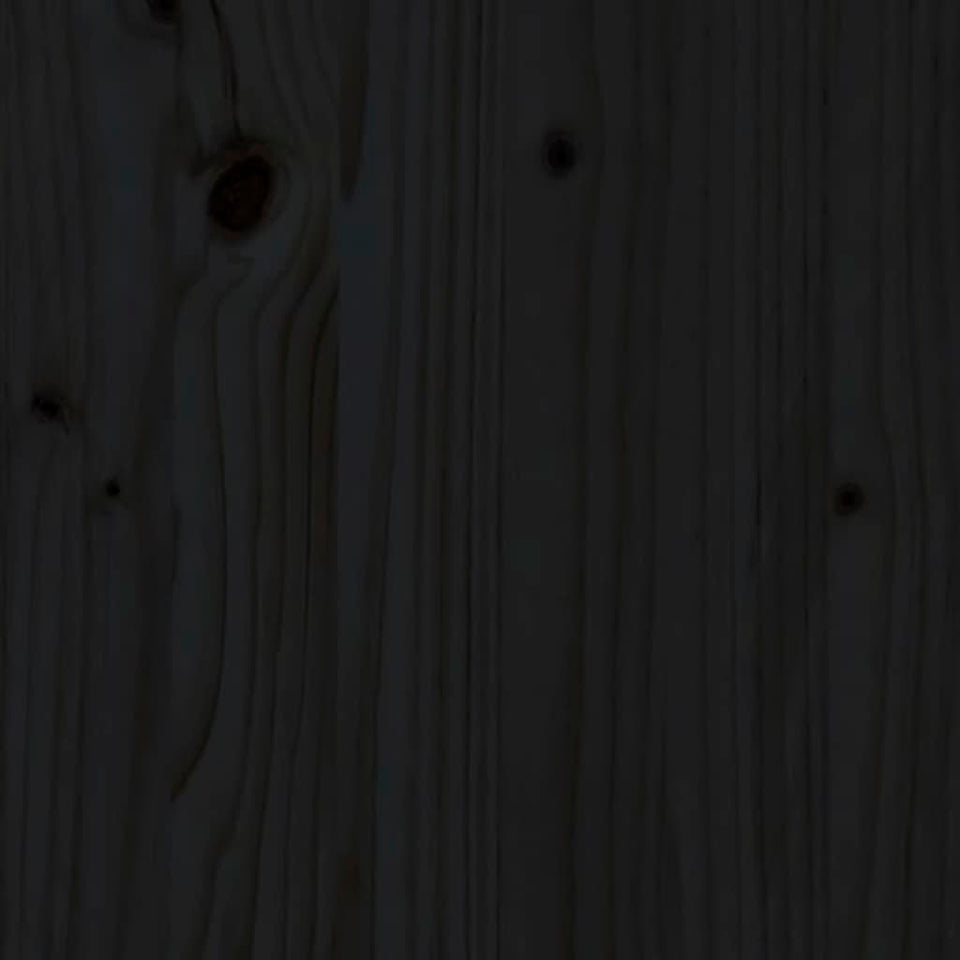 Planter Black 78x78x27 cm Solid Wood Pine