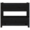 Planter Black 77x25x66 cm Solid Wood Pine