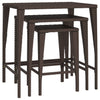 Nesting Tables 3 pcs Brown Poly Rattan