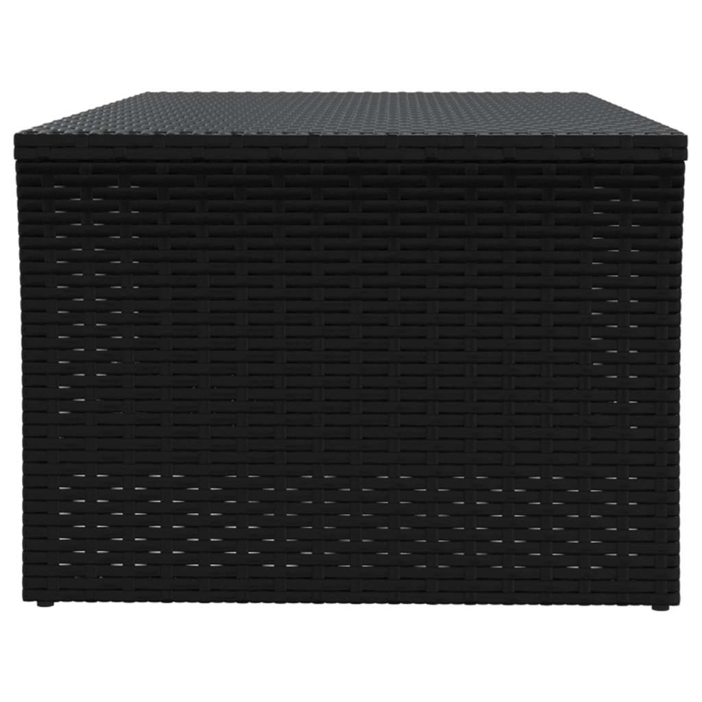 Coffee Table | Black | PE rattan, powder-coated steel | 100x50x40 cm