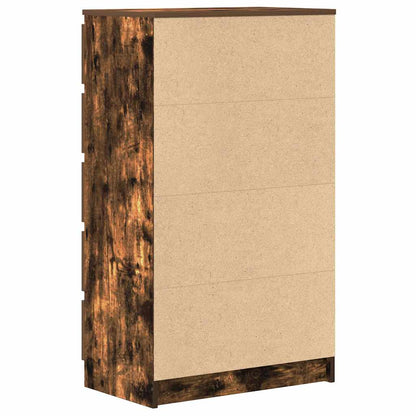 Drawer Cabinet Smoked Oak 60x36x103 cm Engineered Wood