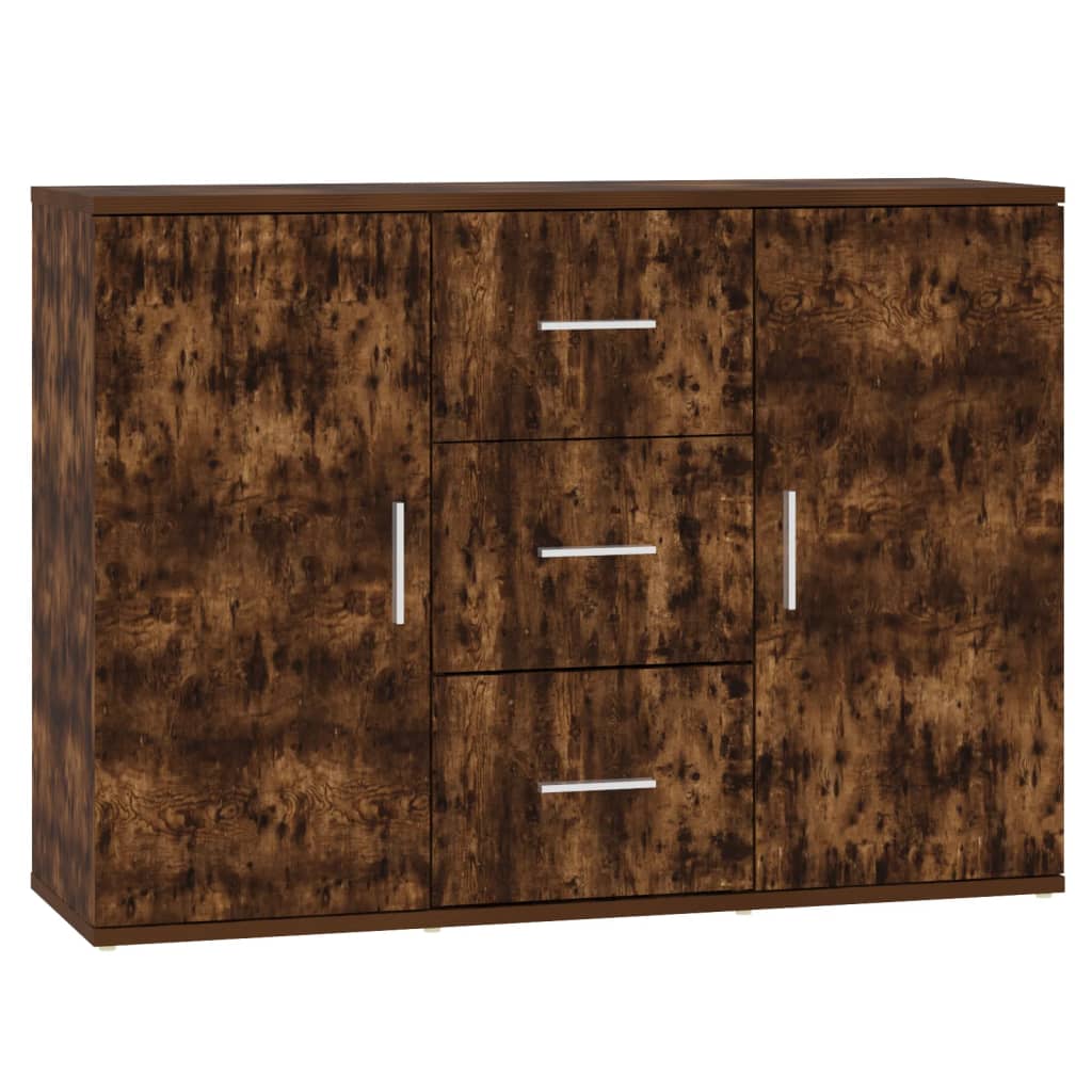 Sideboard Smoked Oak 91x29.5x65 cm Engineered Wood