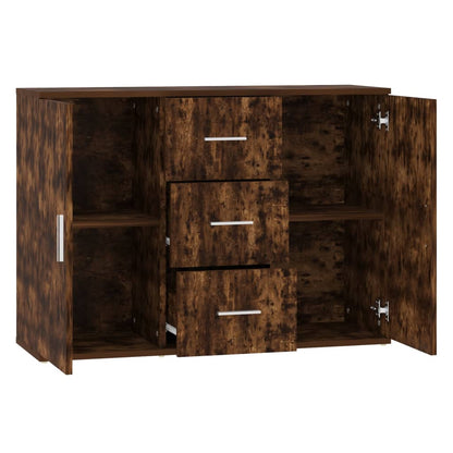 Sideboard Smoked Oak 91x29.5x65 cm Engineered Wood