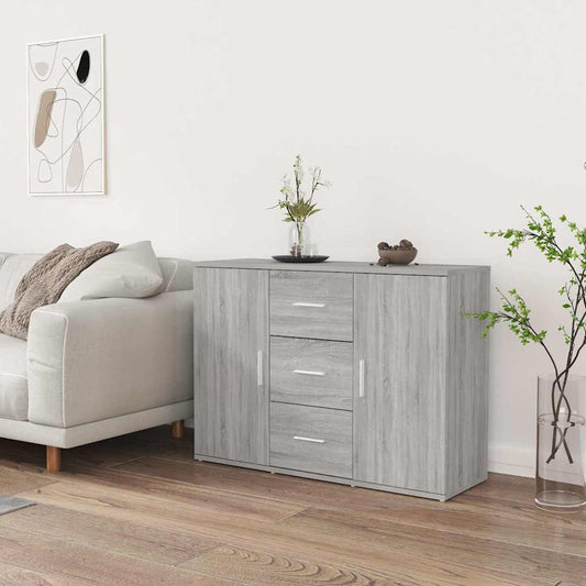 Sideboard Grey Sonoma 91x29.5x65 cm Engineered Wood