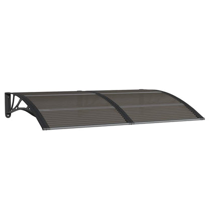 Door Canopy Black 59.1"x39.4" Polycarbonate