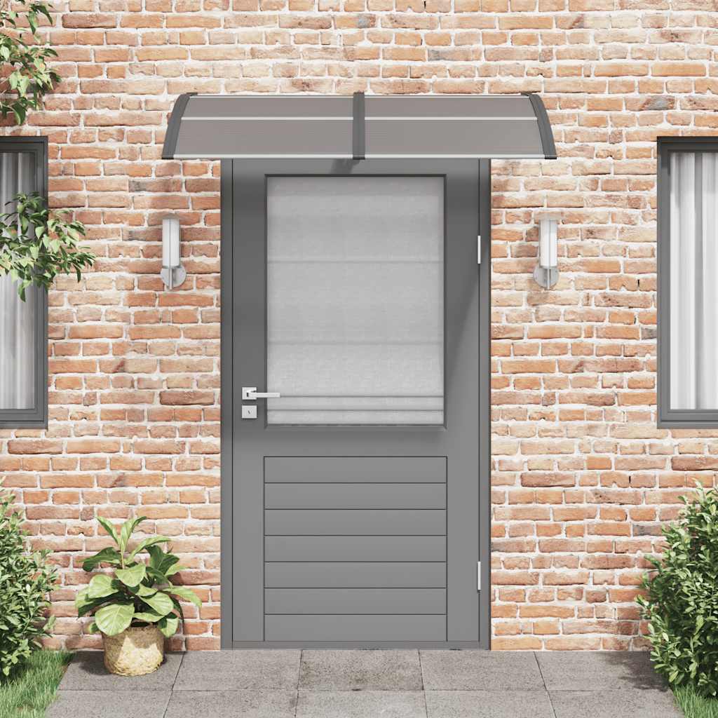 Door Canopy Black 59.1"x39.4" Polycarbonate