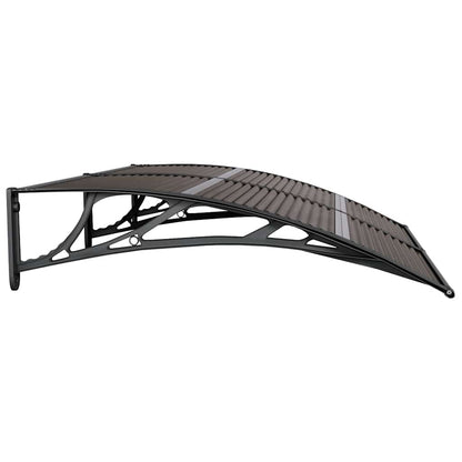 Door Canopy Black 59.1"x39.4" Polycarbonate
