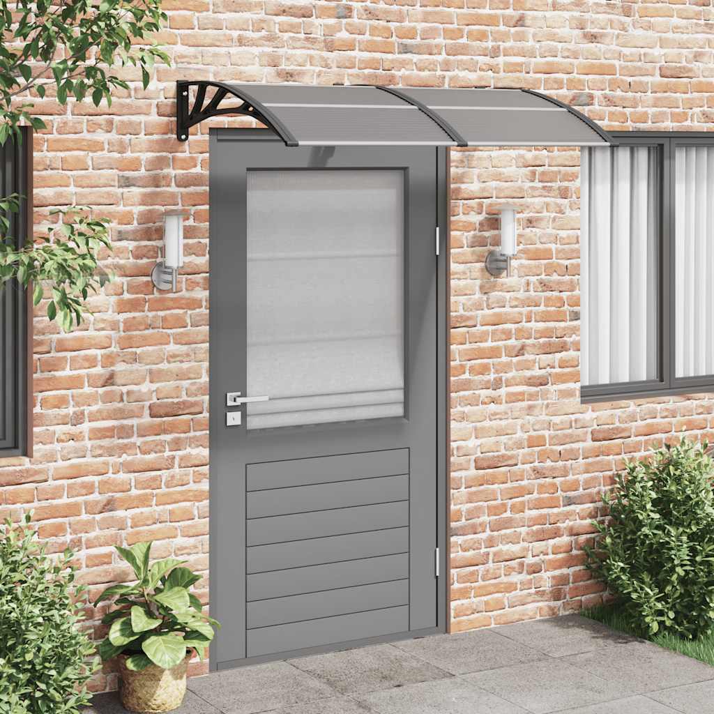 Door Canopy Black 59.1"x39.4" Polycarbonate