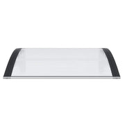 Door Canopy Black and Transparent 80x75 cm Polycarbonate