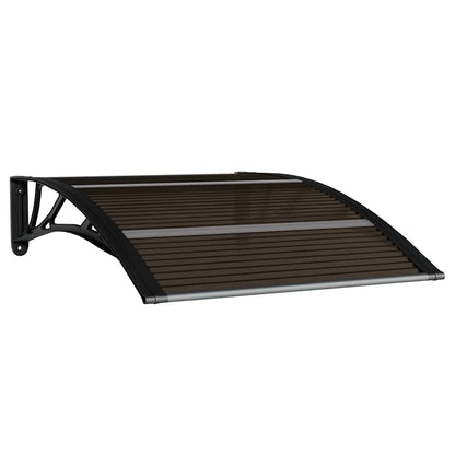 Door Canopy Black 39.4x29.5" Polycarbonate