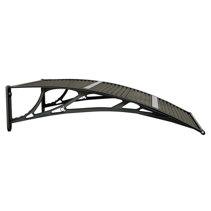 Door Canopy Black 39.4x29.5" Polycarbonate