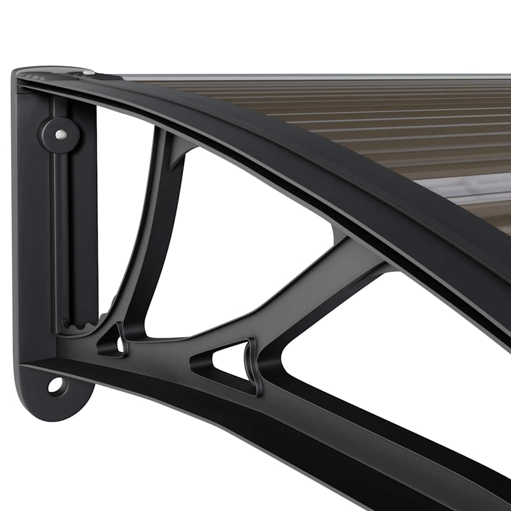 Door Canopy Black 39.4x29.5" Polycarbonate