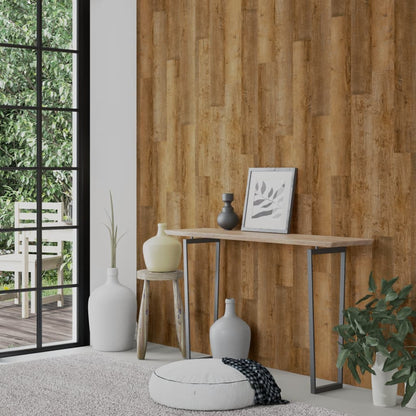 Wall Panels Wood Look Brown PVC 2,06 m²