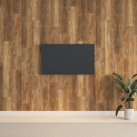 Wall Panels Wood Look Brown PVC 2,06 m²