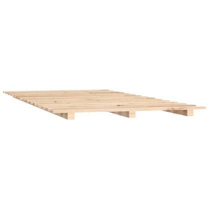 Bed Frame without Mattress 120x200 cm Solid Wood Pine