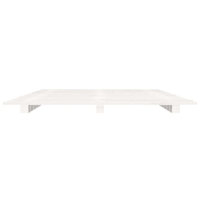 Bed Frame without Mattress White 120x200 cm Solid Wood Pine